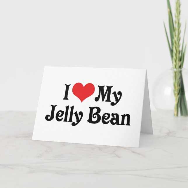 Cartão Eu Amo Meu Jelly Bean (Frente)
