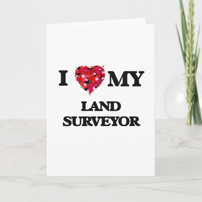 Cartão Eu amo meu Land Surveyor (Frente)