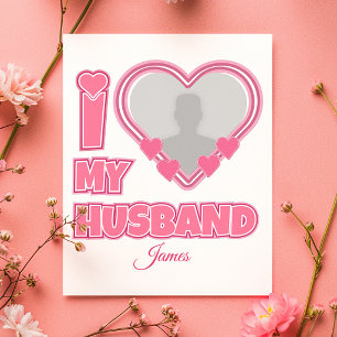 Cartão Eu Amo Meu Marido Personalizado – Adicionar Foto e
