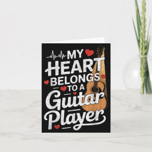 Cartão Eu Amo Meu Marido Tocador de Guitarra Esposa Engra