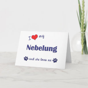 Cartão Eu Amo Meu Nebelung (Gato Feminino)