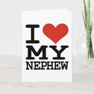 CARTÃO ****EU AMO MEU NEPHEW**** ANIVERSÁRIO