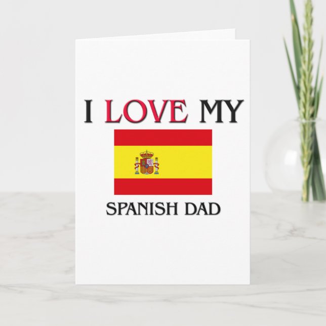 Cartão Eu Amo Meu Pai Espanhol (Frente)
