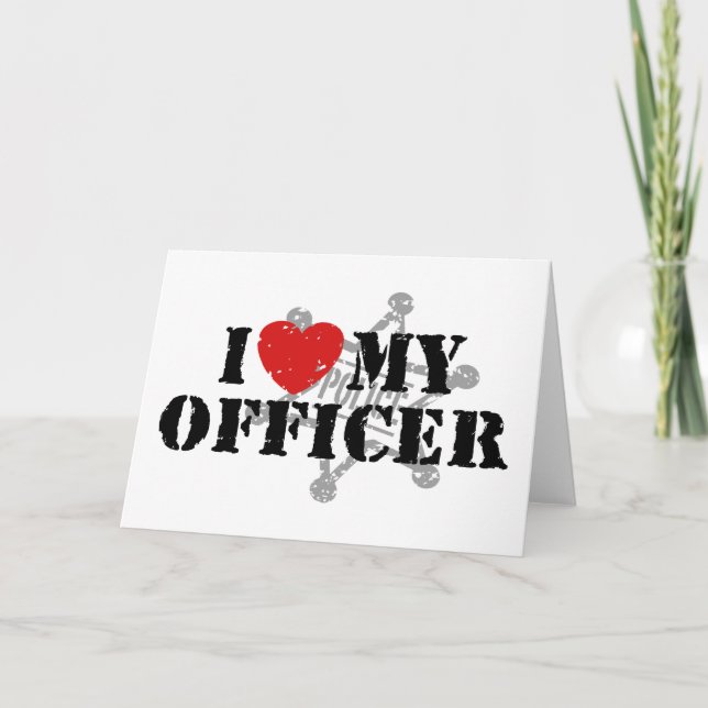 Cartão Eu Amo Meu Policial (Frente)