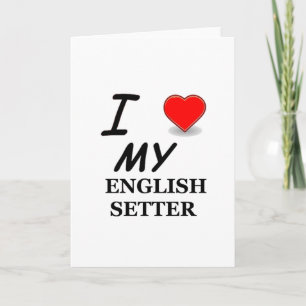 Cartão Eu Amo meu Setter Inglês