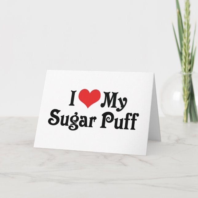 Cartão Eu Amo Meu Sugar Puff (Frente)