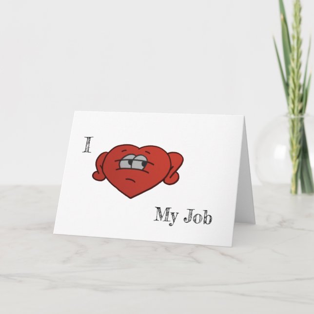 Cartão Eu amo meu trabalho (Frente)