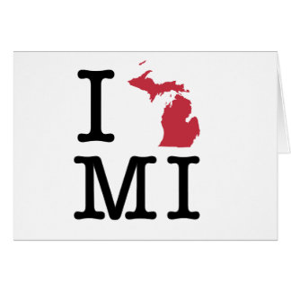 Cartão Eu amo Michigan