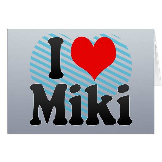 Cartão Eu amo Miki, Japão (Frente Horizontal)