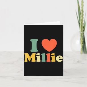 Cartão Eu Amo Millie, Eu Amo Millie, Coração Vermelho do 