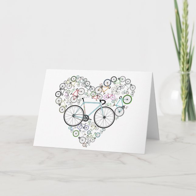 Cartão Eu Amo Minha Bicicleta (Frente)