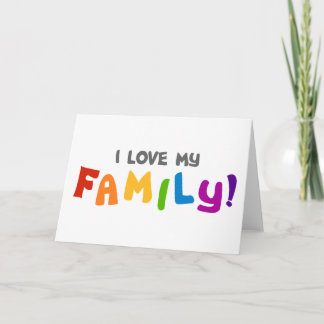 Cartão Eu Amo Minha Família
