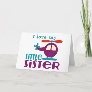 Cartão Eu amo minha irmãzinha