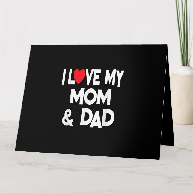 Cartão Eu Amo Minha Mãe E Pai - Celebrar Fath Familiar (Frente)