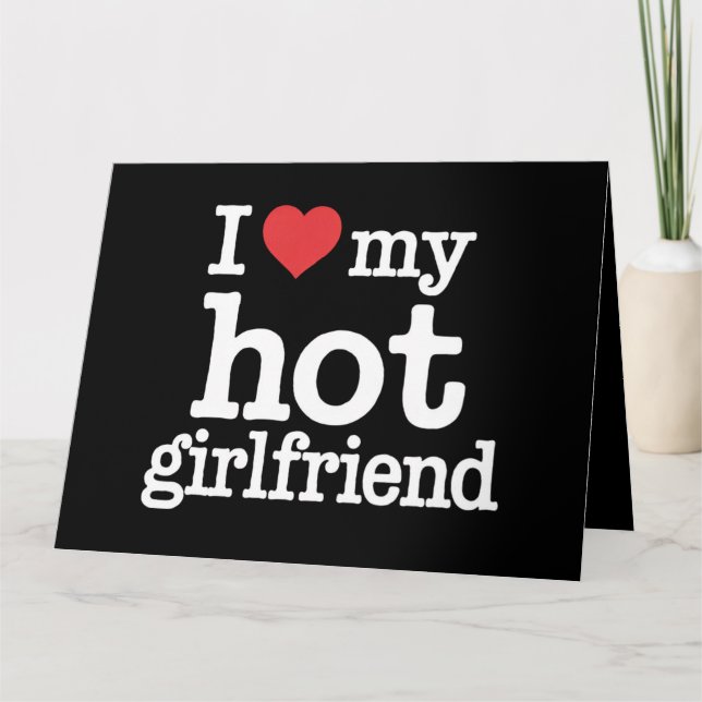 Cartão Eu Amo Minha Namorada Gata Dia dos Namorados Prese (Frente)