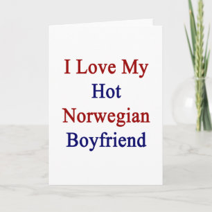 Cartão Eu Amo Minha Namorado Norueguesa Quente