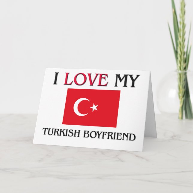 Cartão Eu Amo Minha Namorado Turca (Frente)