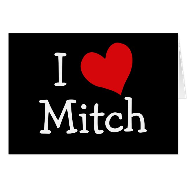 Cartão Eu Amo Mitch (Frente Horizontal)