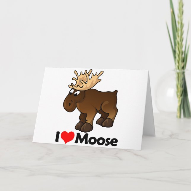 Cartão Eu Amo Moose (Frente)