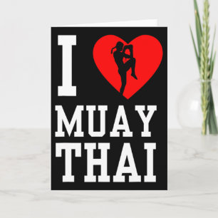 Cartão Eu Amo Muay Thai Hobby Boxeador Lutador Artes Marc