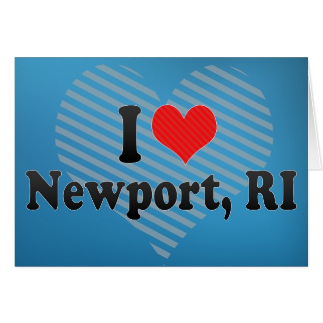 Cartão Eu amo Newport, RI (Frente Horizontal)