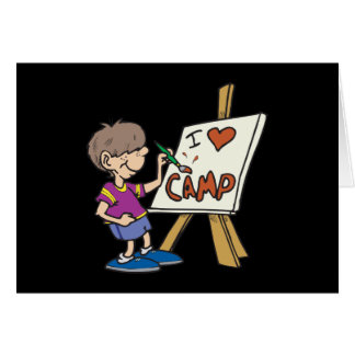 Cartão Eu amo o acampamento