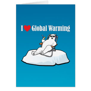 Cartão Eu amo o aquecimento global
