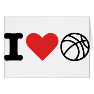 Cartão Eu amo o basquetebol