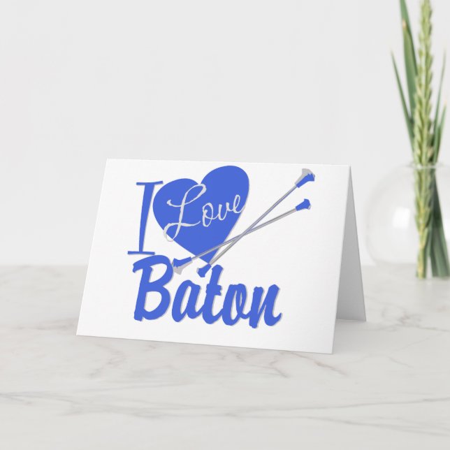 Cartão Eu amo o bastão (Frente)