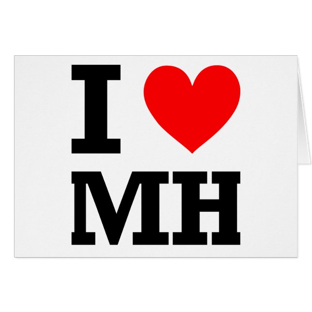 Cartão Eu amo o design de Marshall Islands (Frente Horizontal)