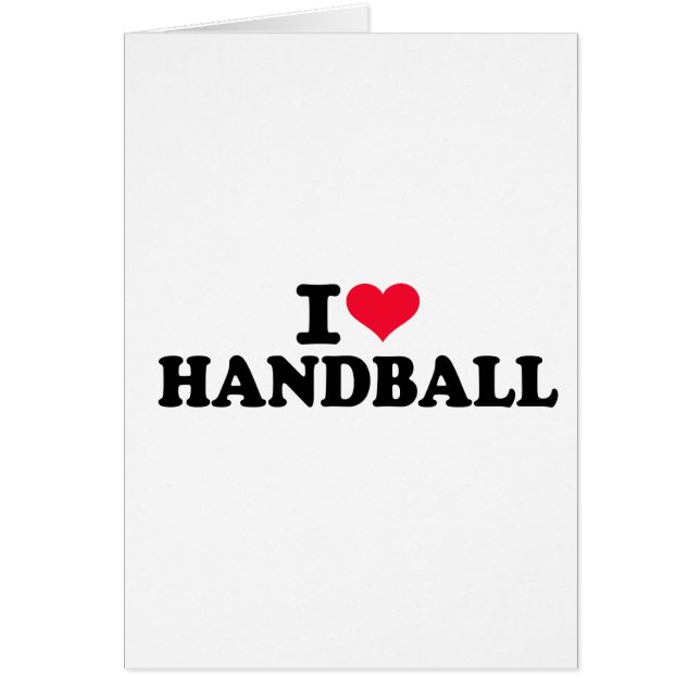 Cartão Eu amo o handball (Frente)