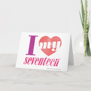 Cartão Eu Amo O Meu 17 Rosa
