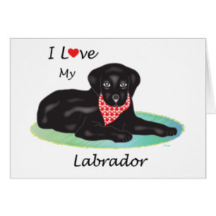Cartão Eu amo o meu Labrador