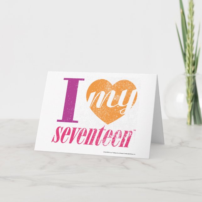 Cartão Eu Amo O Meu Laranja 17 (Frente)