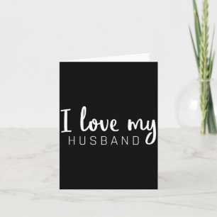 Cartão Eu amo o meu marido aniversário casal de roupas co