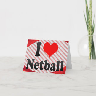 Cartão Eu amo o Netball
