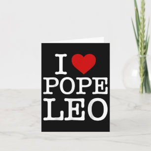 Cartão Eu Amo O Papa Leo Xiv Retro Vintage Eu Amo Pop de 