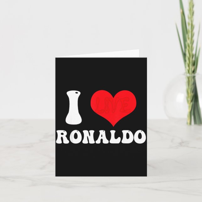 Cartão Eu Amo o Primeiro Nome de Ronaldo Groovy D Dia dos (Frente)