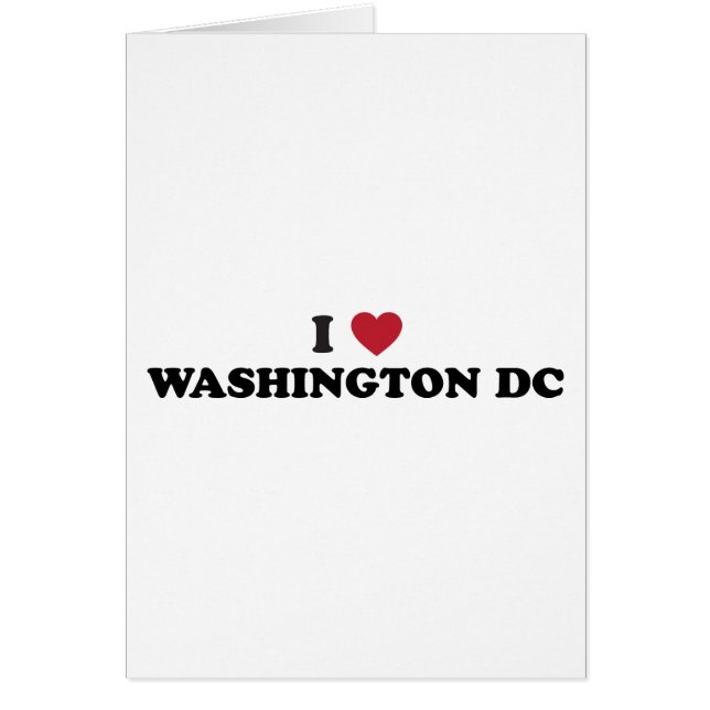 Cartão Eu amo o Washington DC (Frente)