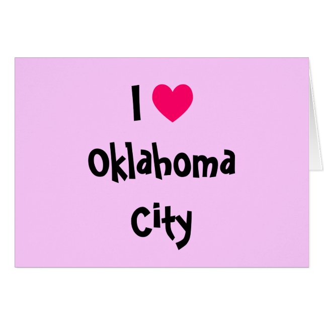 Cartão Eu Amo Oklahoma City (Frente Horizontal)
