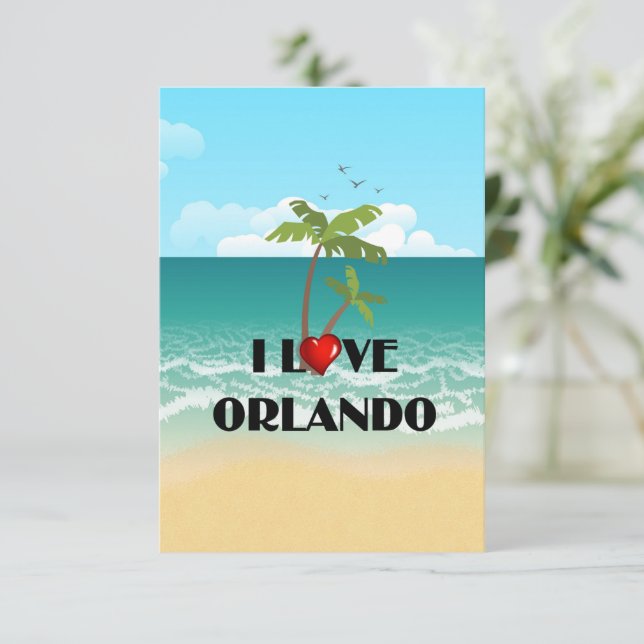 Cartão Eu Amo Orlando, MODELO da Flórida (Em pé/Frente)