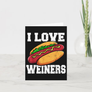Cartão Eu Amo Os Bebês Hotdog Acampando Gráfico Engraçado