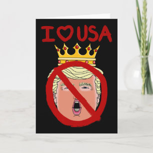Cartão Eu Amo Os EUA Anti Trump