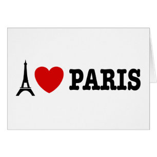 Cartão Eu amo Paris