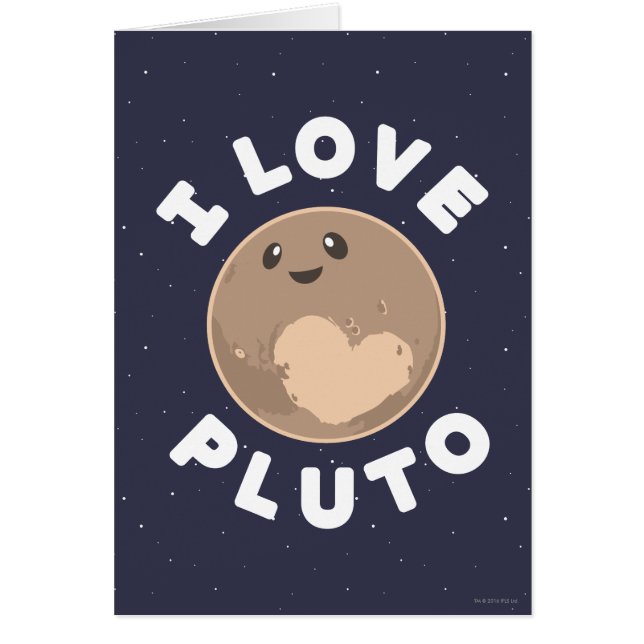 Cartão Eu amo Pluto (Frente)