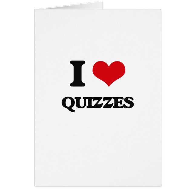 Cartão Eu amo questionários (Frente)