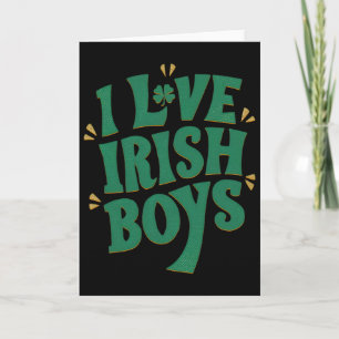 Cartão Eu Amo Rapazes Irlandeses Eu Adoro Rapazes Irlande