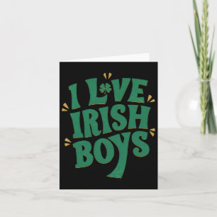 Cartão Eu Amo Rapazes Irlandeses Eu Adoro Rapazes Irlande