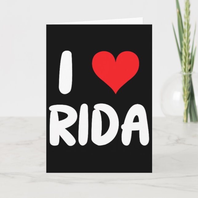 Cartão Eu Amo Rida - Coração (Frente)