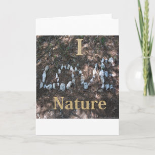 Cartão Eu Amo Roupas e Presentes da Natureza